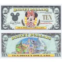 1991 "D" $10 AU 5 Digit Disney Dollar - Minnie Mouse front with Disneyland Backdrop on back - 1991 Series from Disney World