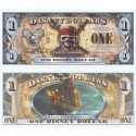 2011 "F" $1 MINT UNC 4 Digit RARE Disney Dollars - "Pirates of the Caribbean: On Stranger Tides" front with Queen Anne's Revenge Ship on back (4th Film Released)  - "F" Pirates of the Caribbean Series from Disney World
