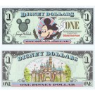 1998 "A" $1 UNC 2 Consecutive Disney Dollar - Mickey front with Disneyland Castle on back - Fab 3 Series from Disneyland ~ © DizDollars.com