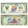 2003 "D" $10 UNC 5 Digit Disney Dollar - Donald front with Disneyland Paris Resort Sleeping Beauty's Castle on back - Welcoming Series from Disney World ~ © DizDollars.com